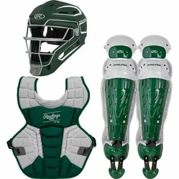 Rawlings Adult Dark Green/White VELO 2.0 Catcher's Gear Box Set: CSV2A-DG/W 1 Rawlings Adult Dark Green/White VELO 2.0 Catcher's Gear Box Set: CSV2A-DG/W