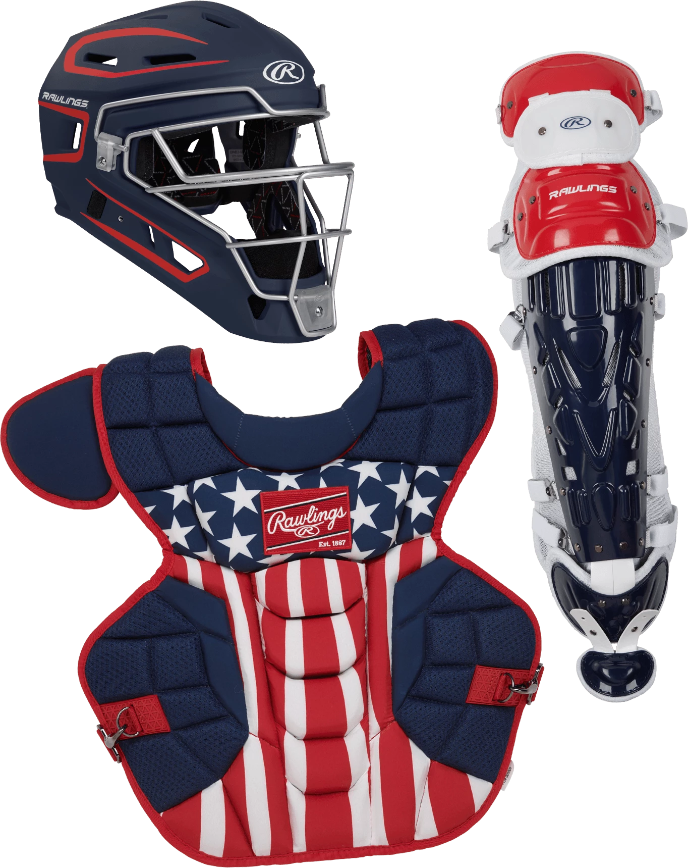 Rawlings ADULT USA VELO 2.0 Catcher's Gear Box Set: CSV2A-NSW 1 Rawlings ADULT USA VELO 2.0 Catcher's Gear Box Set: CSV2A-NSW