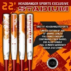 2022 DeMarini Stadium 12" USSSA Slowpitch Softball Bat: WTDXSTU-22 -Slowpitch Softball Bats Sales Store DeMarini Stadium STU 22 Red Orange 1200x1200 b83cb472 7006 47d9 a10d a9a3f1f5be64