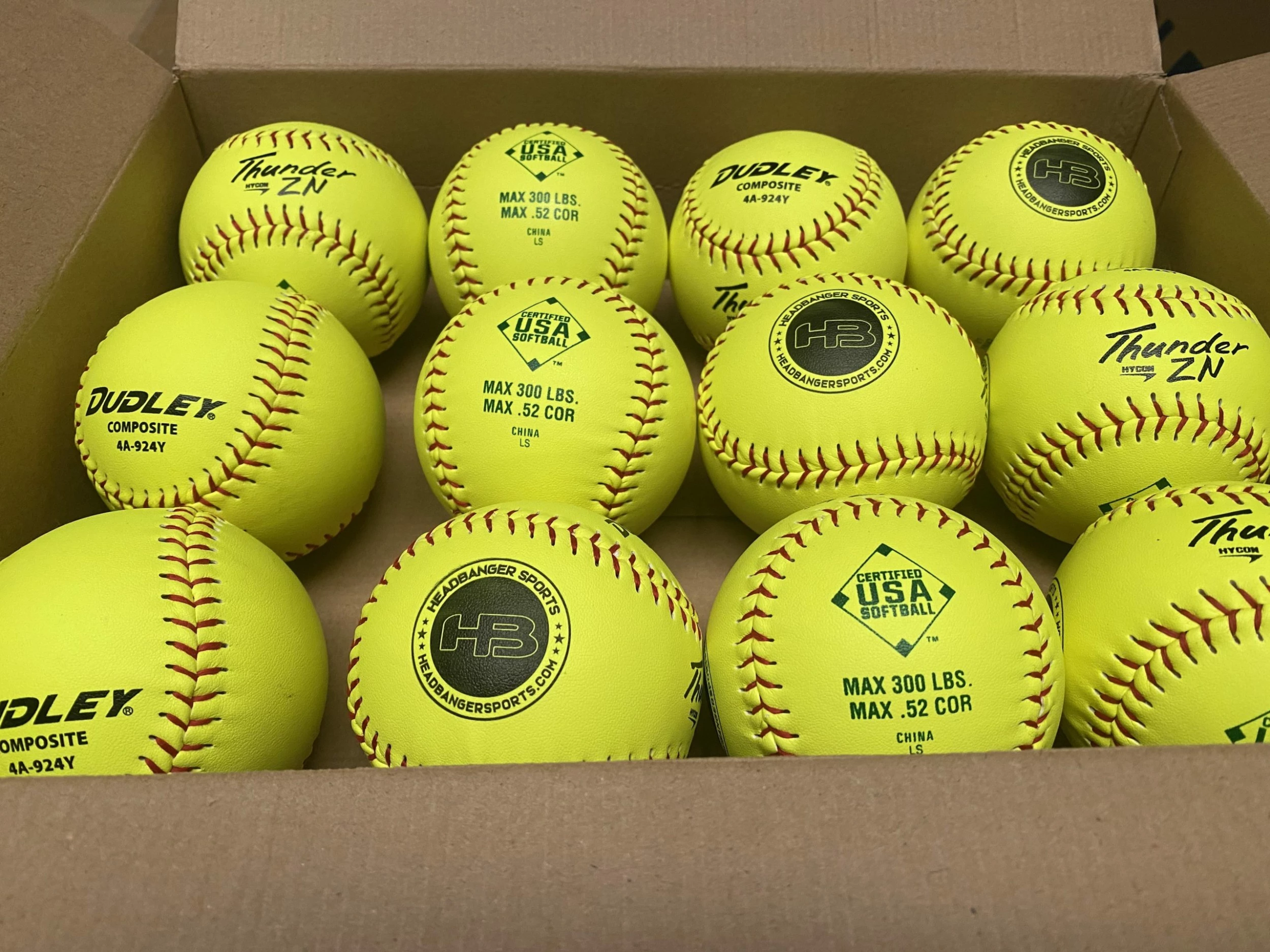 Dudley Thunder ZN HYCON 11" USA/ASA Slowpitch Softballs (DOZEN): 4A924Y 2 Dudley Thunder ZN HYCON 11" USA/ASA Slowpitch Softballs (DOZEN): 4A924Y - Image 2