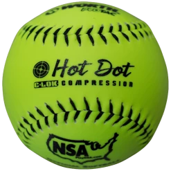 Worth 11" Hot Dot NSA Slowpitch Softballs 52/275 (Dozen): NO11SY