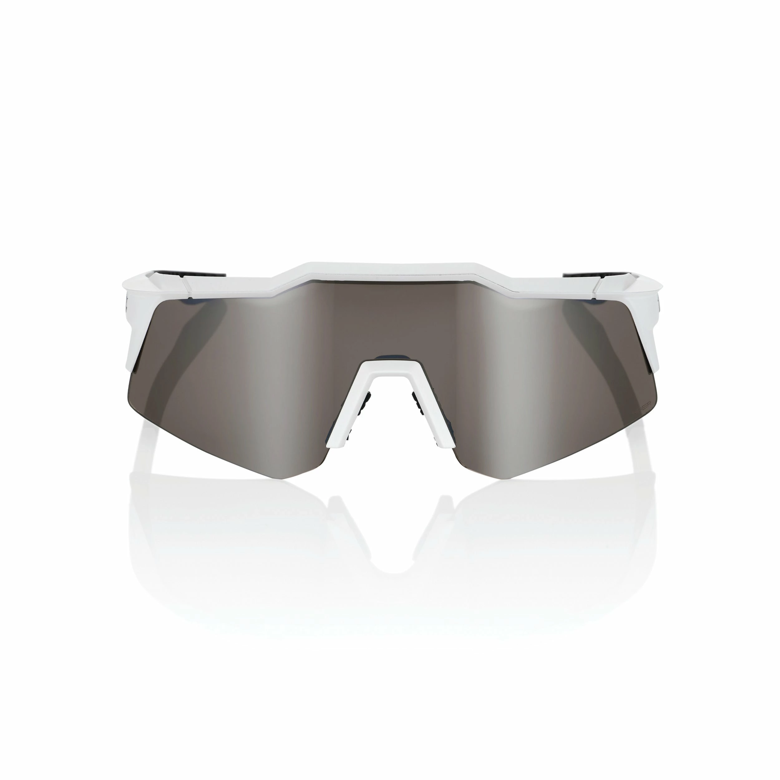 100% SPEEDCRAFT XS Matte White - HiPER Silver Multilayer Mirror Lens 2 100% SPEEDCRAFT XS Matte White - HiPER Silver Multilayer Mirror Lens - Image 2