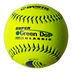 Worth 11" USSSA Super Green Dot Classic W Composite Softballs (Dozen): UC11CY